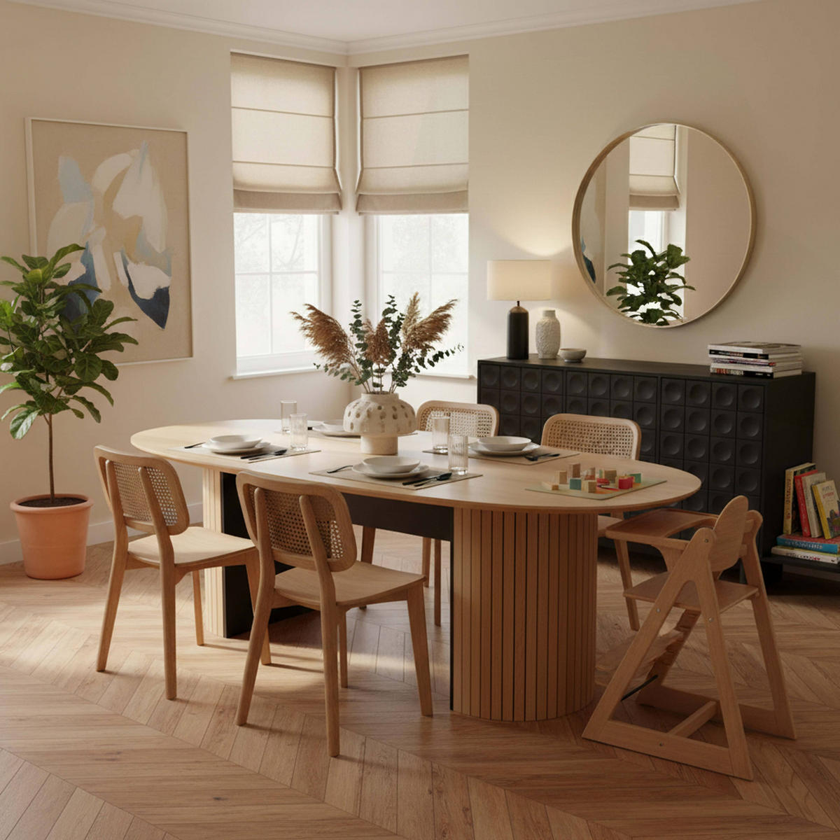 ESSTISCH 10-Sitzer, Braun - Braun, Holz (200/100/75cm) - Oviala