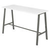 MEETINGPOINT Industrial-Look 68/175/104,2 cm in Weiß/Rohstahl - Weiß, Holzwerkstoff (68/175/104.2cm) - bümö