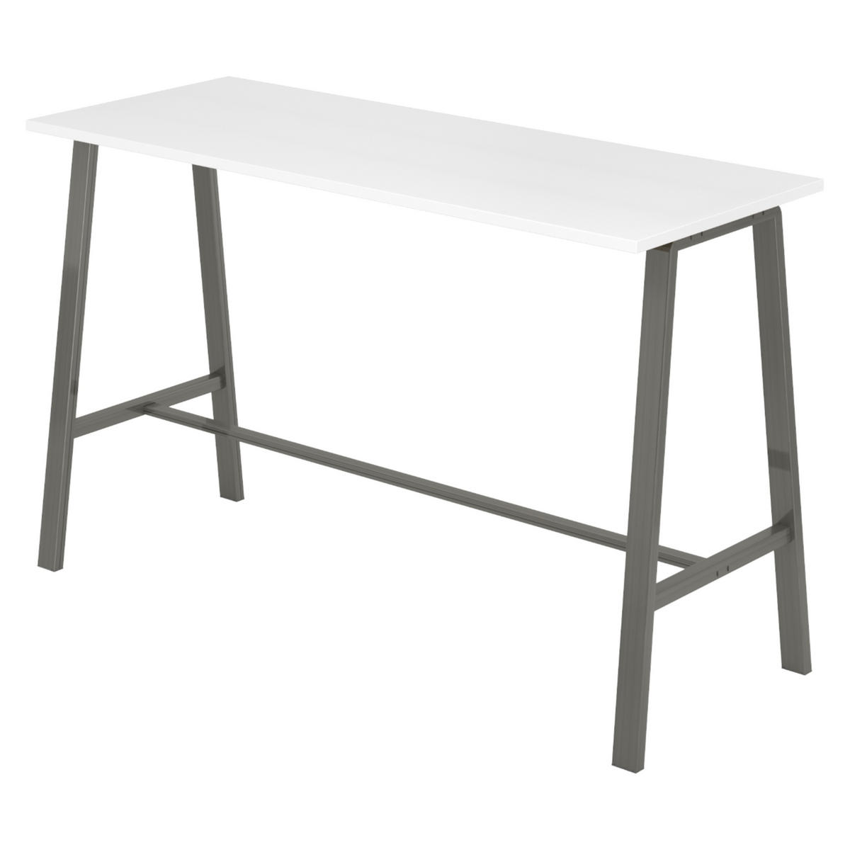 MEETINGPOINT Industrial-Look 68/175/104,2 cm in Weiß/Rohstahl - Weiß, Holzwerkstoff (68/175/104.2cm) - bümö