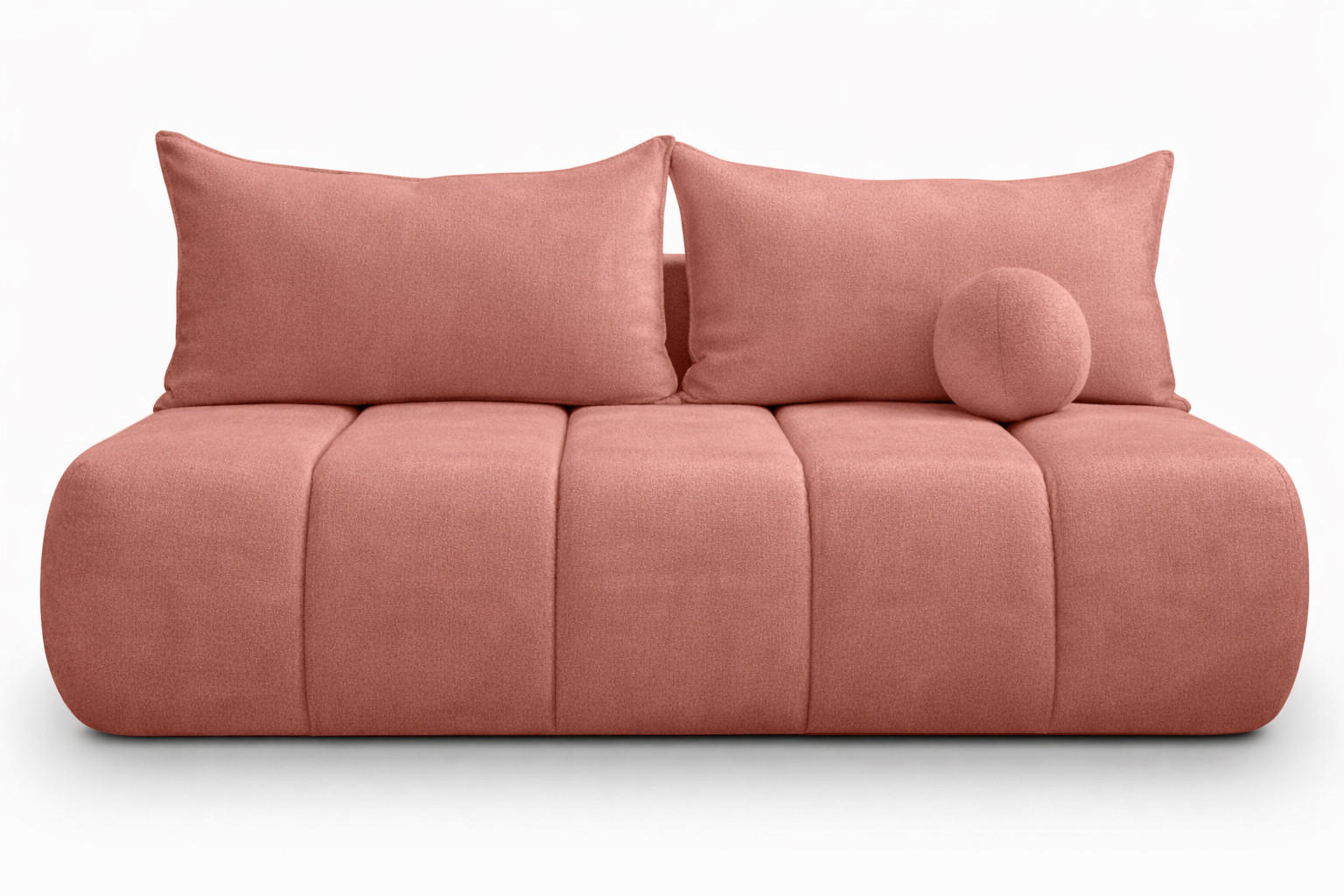 SOFA Mit Schlaffunktion Und Bettkasten, Veloursstoff Monolith, Rosa, PIANO - Pink, Holz (207/91/103cm) - Kaiser Möbel