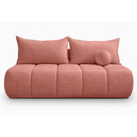 SOFA Mit Schlaffunktion Und Bettkasten, Veloursstoff Monolith, Rosa, PIANO - Pink, Holz (207/91/103cm) - Kaiser Möbel