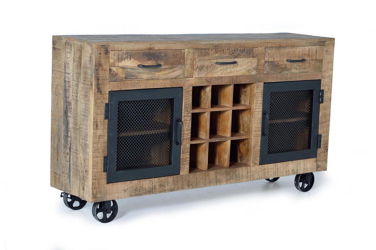 SIDEBOARD aus Mangoholz - Braun, Holz (38/85/150cm) - Giner y Colomer