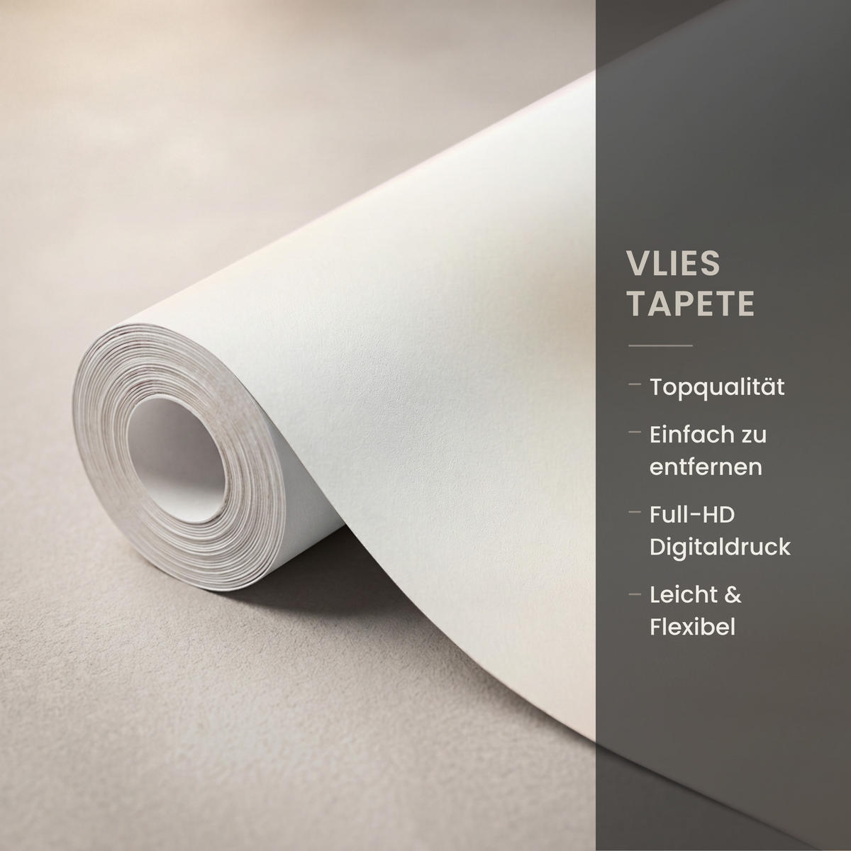 TAPETE - Wild - Blumen - Weiß - 100x280 cm - Creme, Papier (100/280cm) - OnlyWow