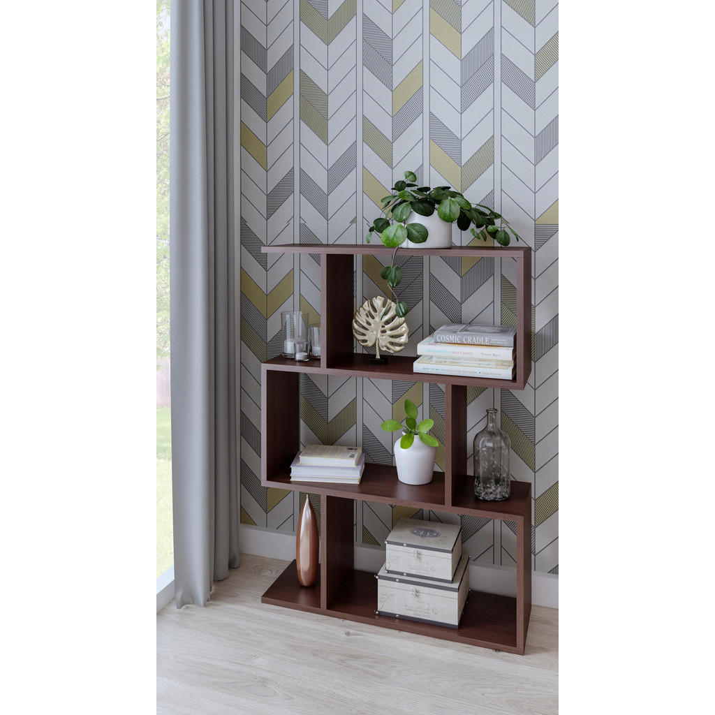 Thumbnail - Matkam Möbel Matkbücheregal, Wenge, Holzwerkstoff, 76.4x107x28 cm, Wohnzimmer, ,