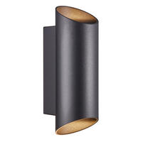 WANDLEUCHTE Nico - Schwarz - 7.7/23.5 cm - Schwarz, Kunststoff (7.7/23.5/23.5cm) - Nordlux