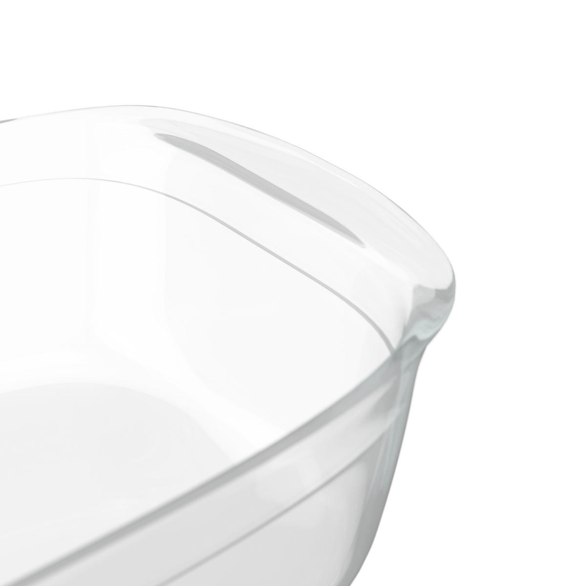 AUFLAUFFORM - Transparent, Glas (19.5/32.5/13cm) - Relaxdays