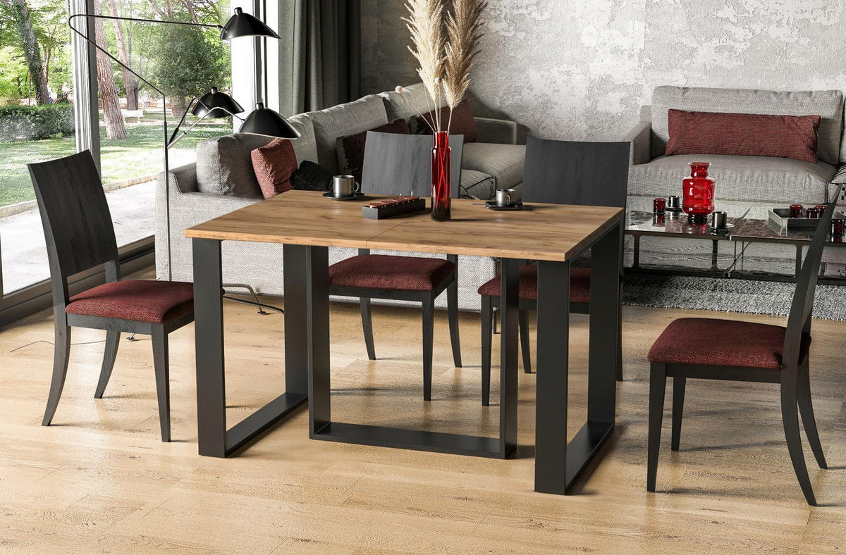 ESSTISCH Borys ausziehbar bis 250 cm - Eiche Bianco, Holzwerkstoff (130/80/76cm) - Endo-Moebel