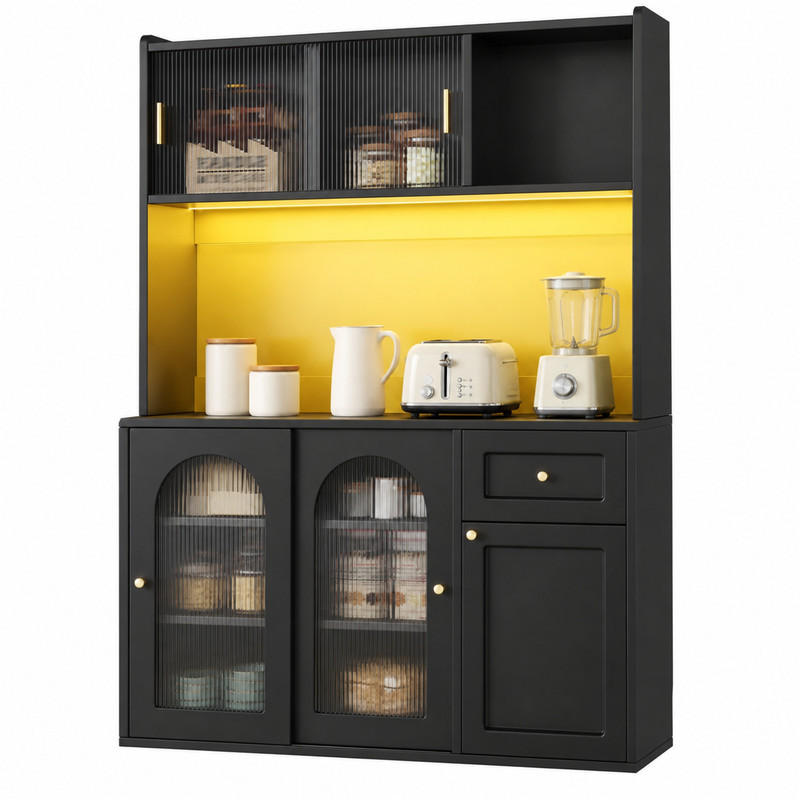 Meubliv Küchenschrank Schwarz 35x167x120 cm
