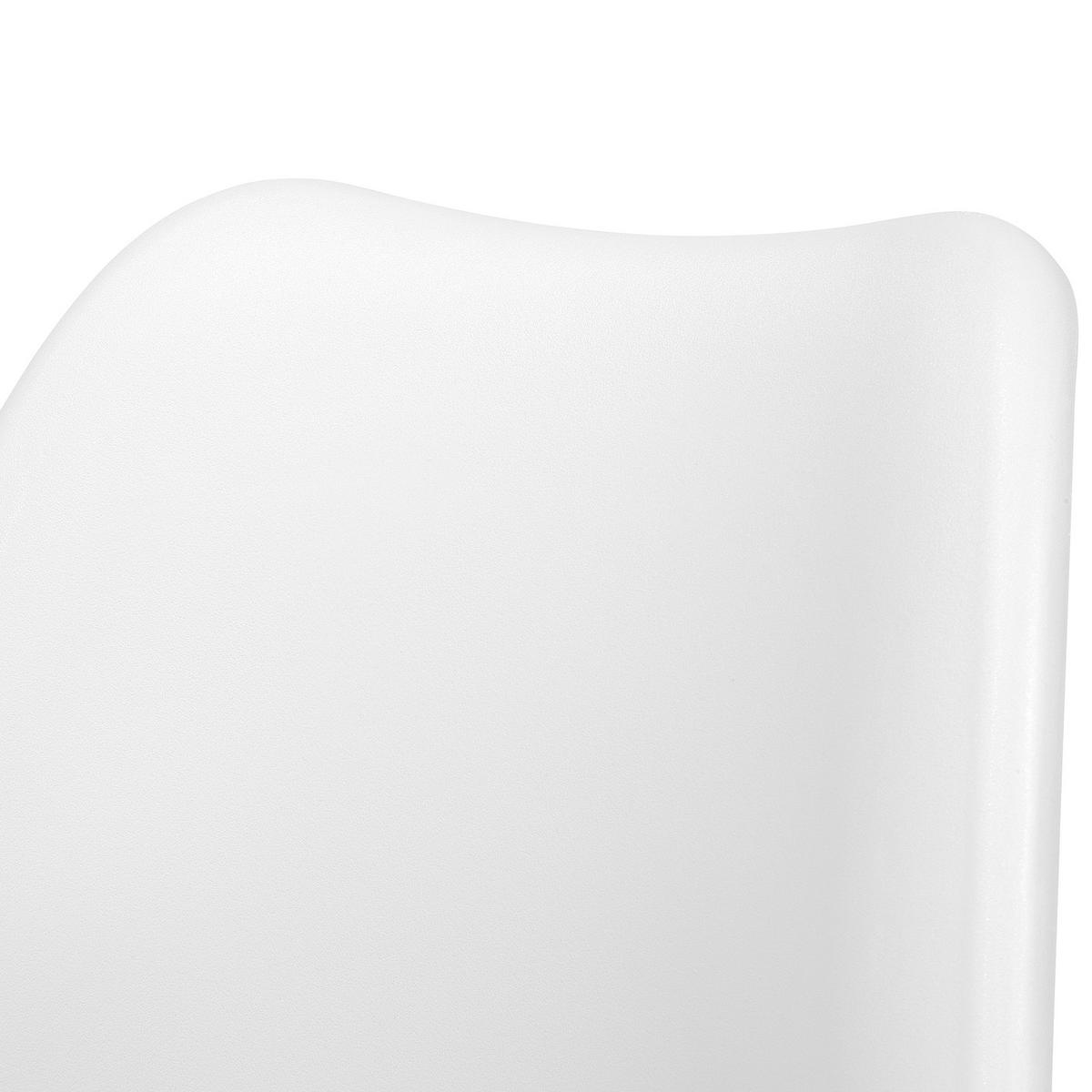 ARBEITSHOCKER 2er-Set Kunststoff Weiß Dakota II - Weiß, Holz/Kunststoff (47/84/43cm) - Beliani