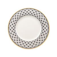 SPEISETELLER Audun Promenade weiß-grau-gelb ø 27,1 cm - Gelb/Weiß, Keramik (27.1cm) - Villeroy & Boch