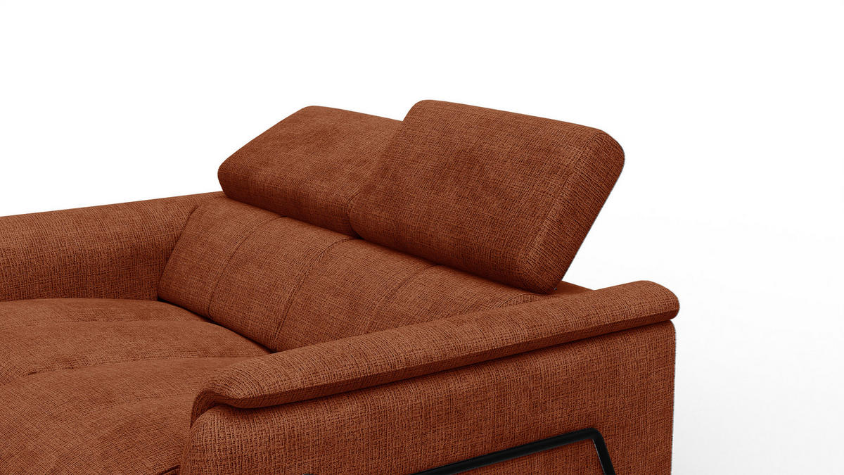 RELAXSOFA RODEN 2-Sitzer, rostrot - Orange, Holz/Textil (152/82/103cm) - Courtois Laville