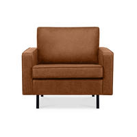 SESSEL INVIA mit Armlehnen auf hohen Metallbeinen vintage, Lederoptik-Stoff, Rot - Rot/Schwarz, Textil (98/87/98cm) - KONSIMO®