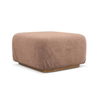 POUF Bouclé Stoff Pink - Pink/Hellrosa, Holz/Textil (83/95/41cm) - Makamii