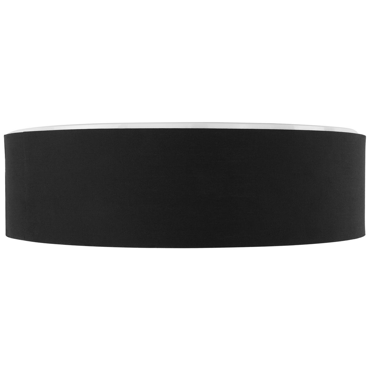 DECKENLEUCHTE Rena 45/45/12 cm - Schwarz, Textil (45/45/12cm) - Beliani