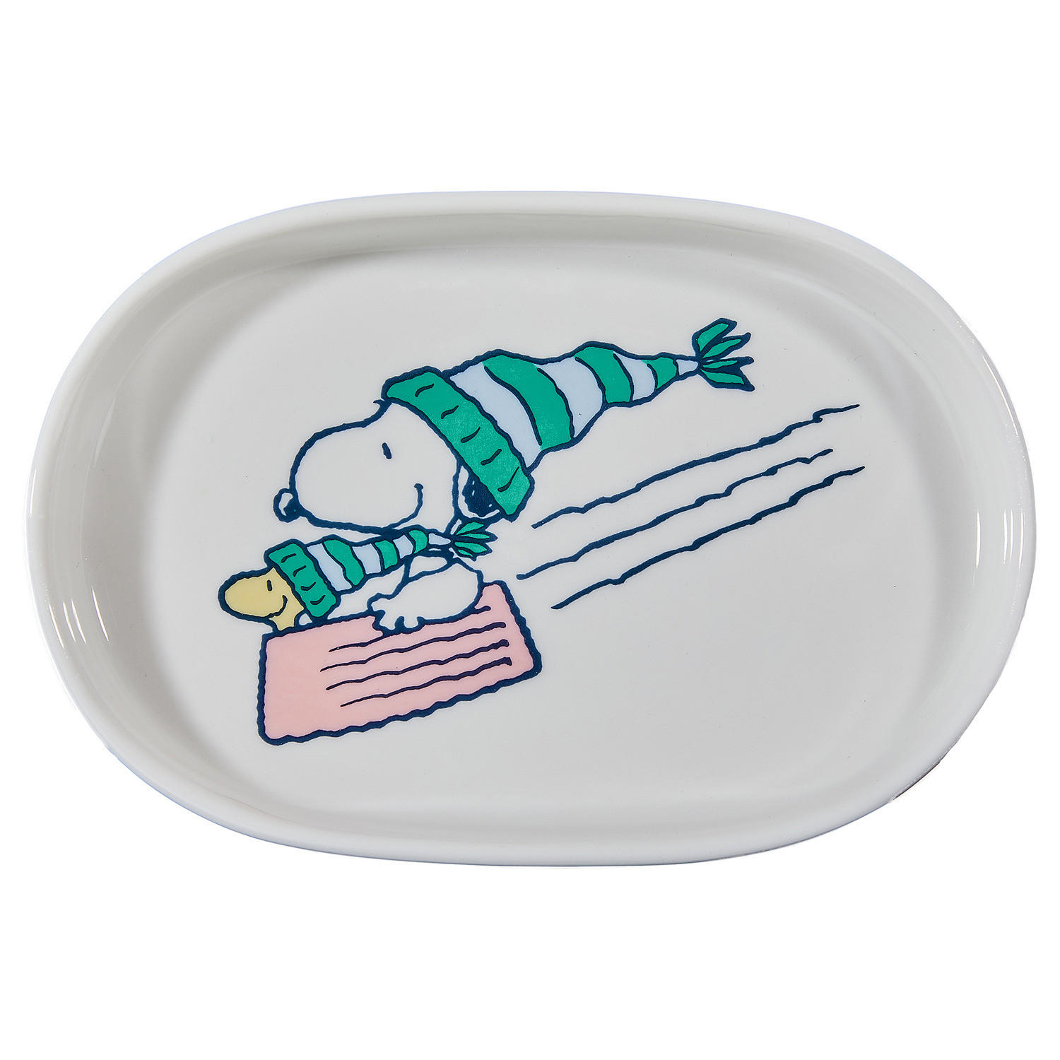 DEKOTELLER Peanuts Snoopy mit Mütze - Weiß, Keramik (2cm) - Butlers