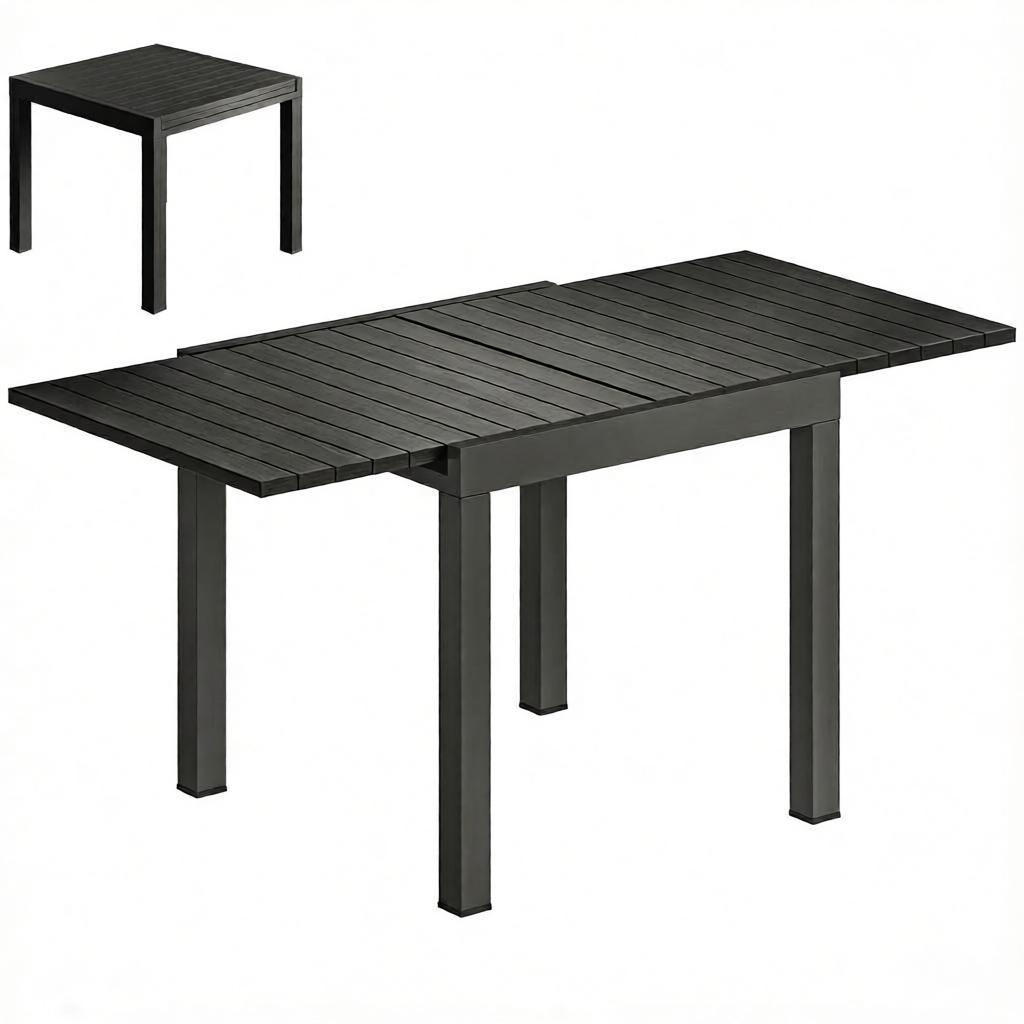 XXXLutz Esstisch Schwarz 80x75x160 cm