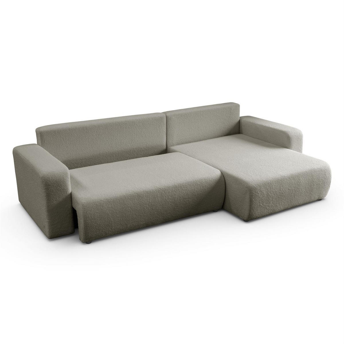 ECKSOFA VESPO XL mit Schlaffunktion und Bettzeugkasten - Braun, Textil (267/143cm) - Lookway