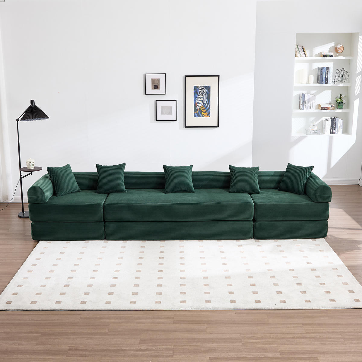 ECKSOFA DE-33695 mit Vakuumverpackung Smaragdgrün - Grün, Textil (270/180cm) - ComfortXL