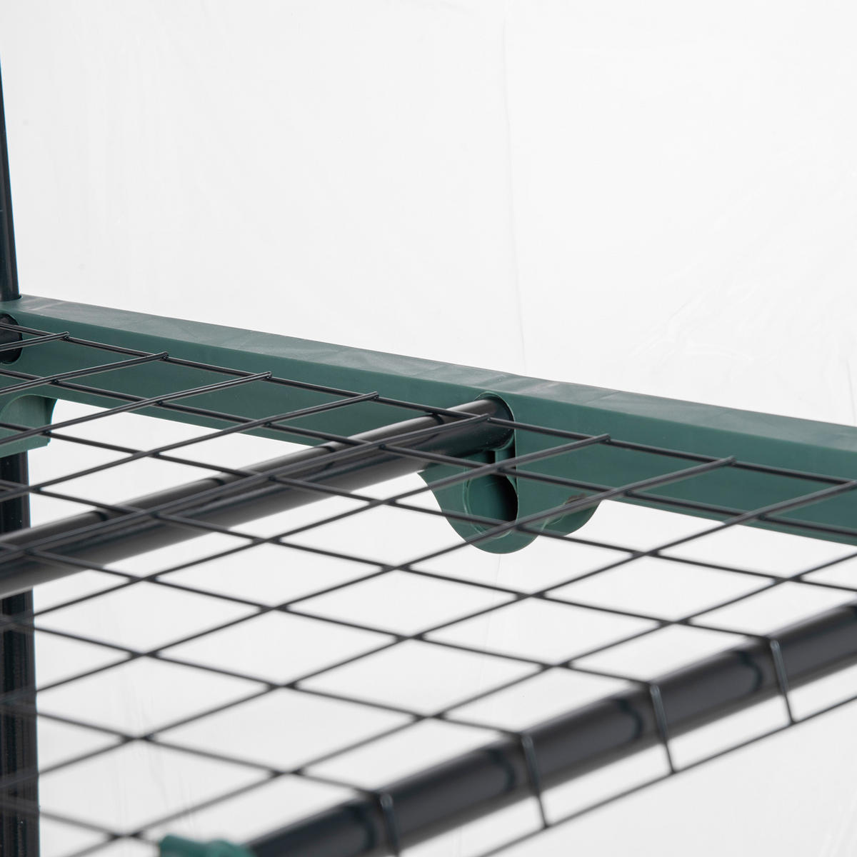 FOLIENGEWÄCHSHAUS, Transparent+Grün, Stahl, PVC-Kunststoff - Grün, Metall (49/193/69cm) - Outsunny