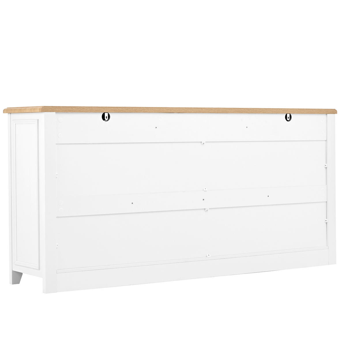 SIDEBOARD Weiß 160/35/76 cm - Weiß, Holzwerkstoff (160/76/35cm) - PANGIVO