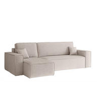 ECKSOFA, Best L-Form, Stoff Neve, Beige, Links - Beige, Holz (142/244cm) - Kaiser Möbel