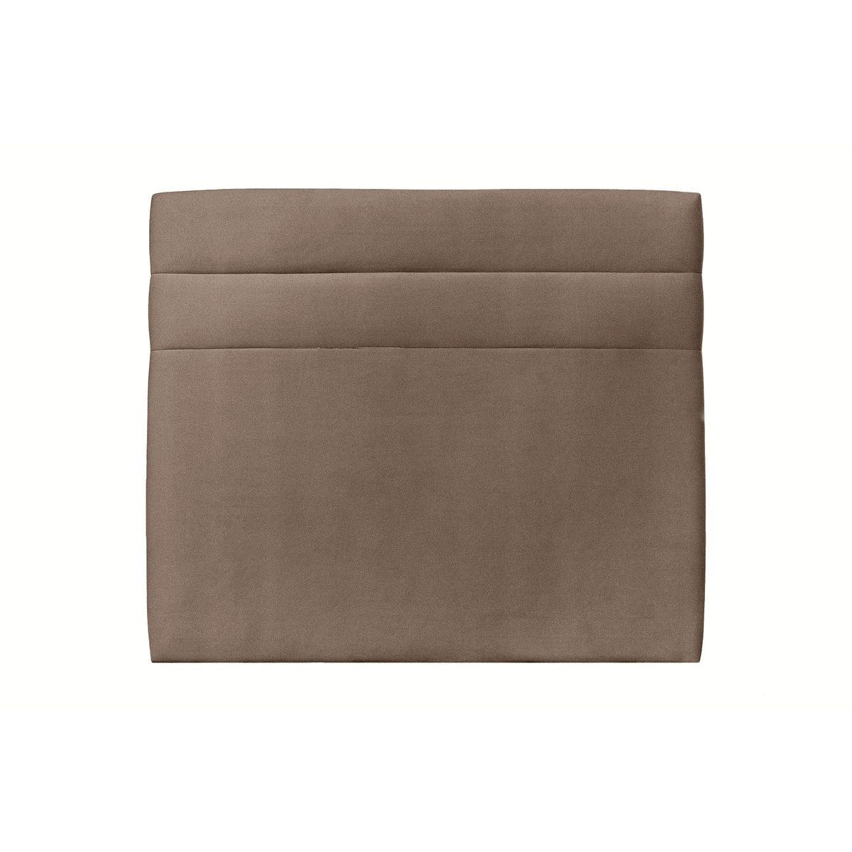 KOPFTEIL Modell Linien – Taupe Samtstoff 150 cm - Taupe/Beige, Karton/Holz (150/120/10cm) - Sommeil de Plomb