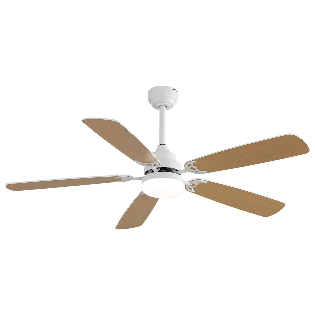 DECKENVENTILATOR 132cm LED Licht 18W Memory Funktion DC Motor - Weiß, Kunststoff (132/132/49cm) - CASIVA