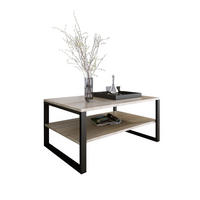 COUCHTISCH Basic rechteckig Sonoma mit Metallbeinen - Sonoma Eiche, Metall (60/90/47cm) - Design Möbel