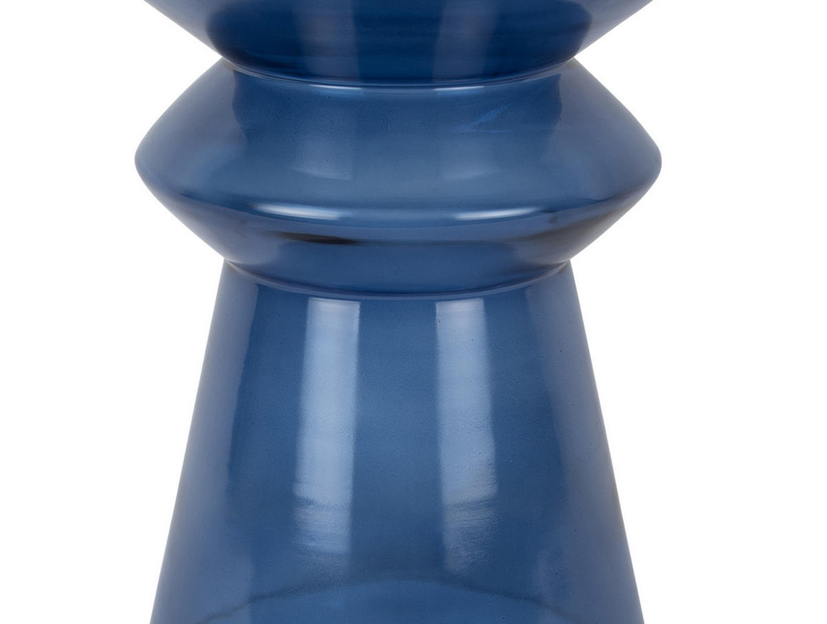BEISTELLTISCH Amarre Blau 32/32/45 cm - Blau, Glas (32/32/45cm) - Leitmotiv