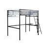 HOCHBETT mit Schreibtisch - 140 x 190 cm - Anthrazit - CASUAL II - Anthrazit, Metall - Vente-Unique