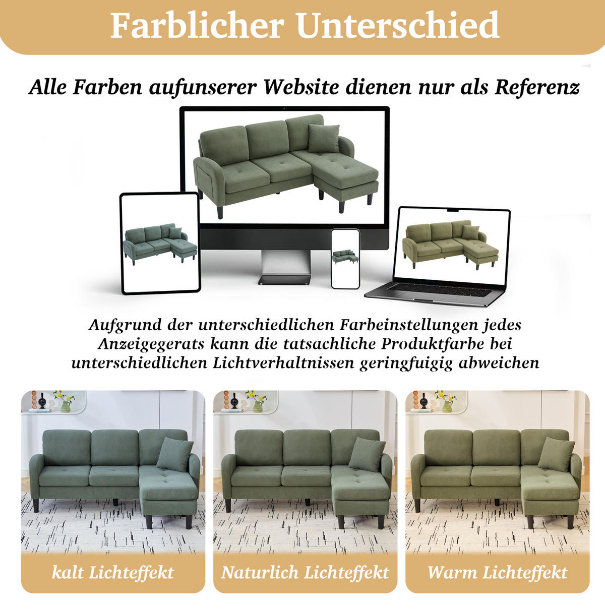 ECKSOFA L-Form Cordbezug mit modularer Chaiselongue Grün 166/118/77 cm - Grün, Textil (166/118cm) - Redom