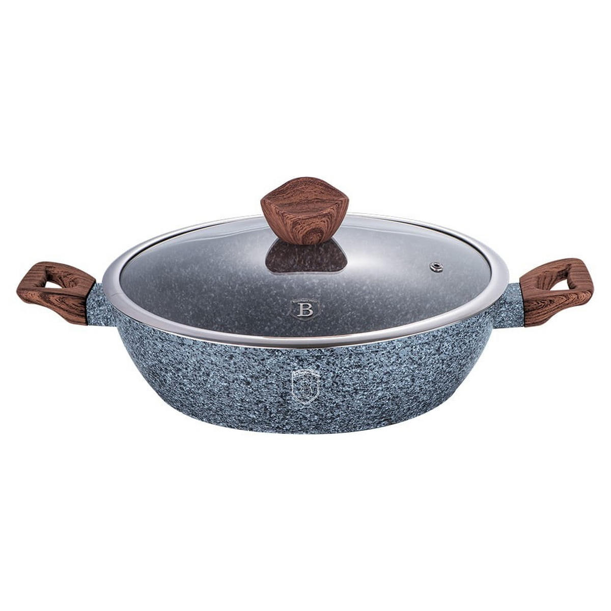 WOK Grau 32/32/7.8 cm BH1202 - Grau, Metall (32cm) - Berlinger Haus