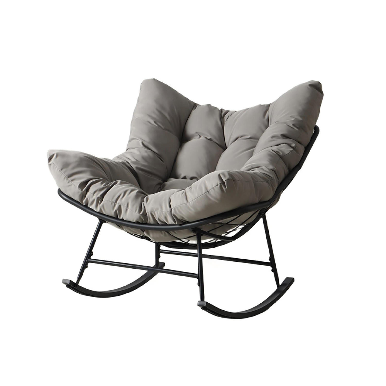 GARTENSESSEL Quito Grau - Grau, Metall (107/85/90cm) - Concept Usine