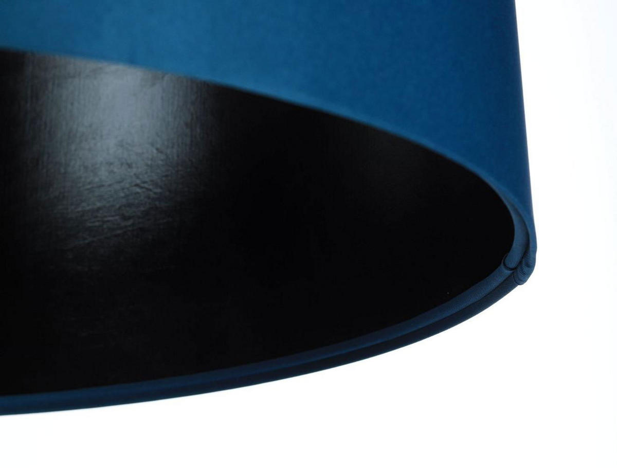 HÄNGELEUCHTE Schwarz 50/25 cm - Türkis/Schwarz, Textil (50/0.8/25cm) - ONZENO
