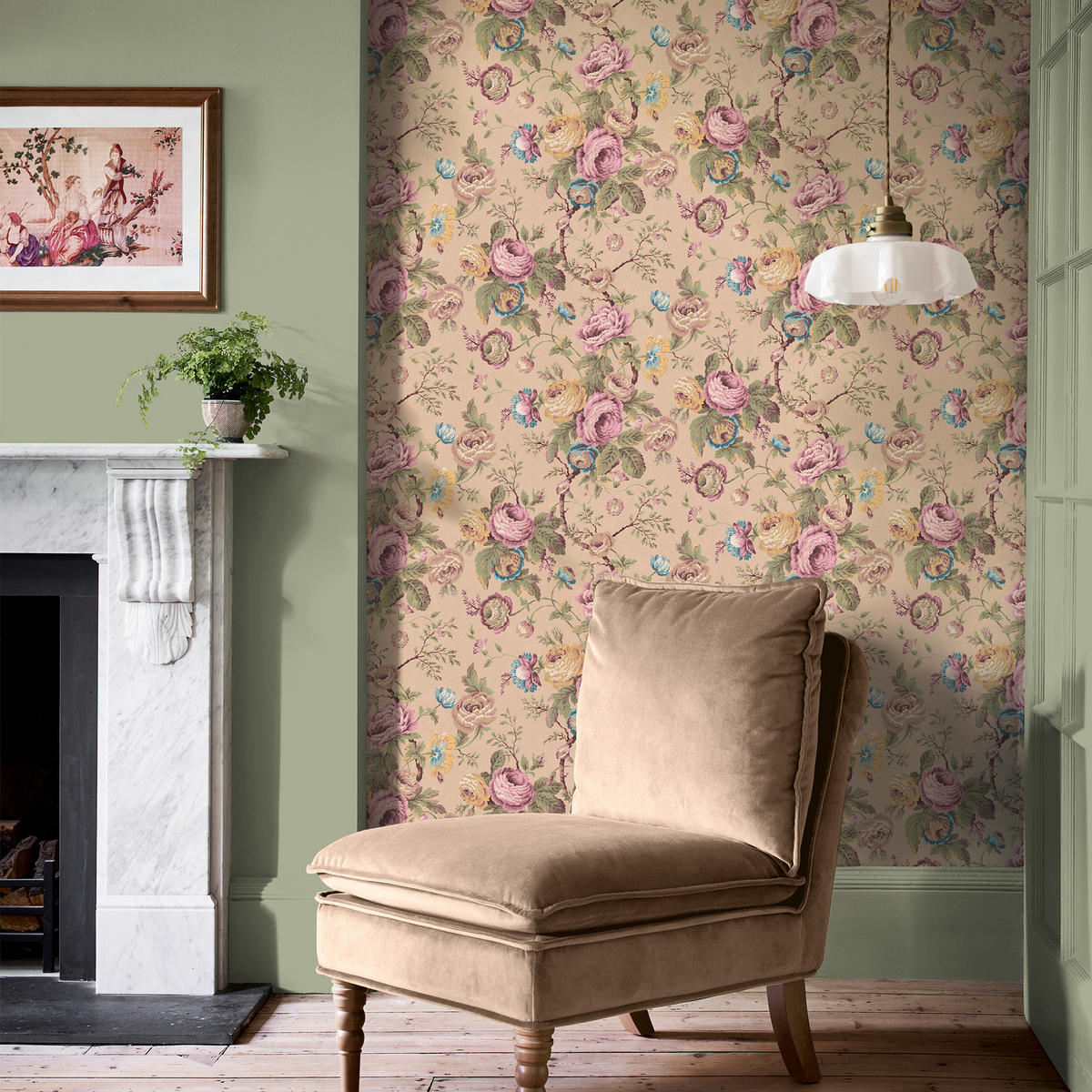 VLIESTAPETE elegante Rosen 1000x52 - Pink/Altrosa, Papier/Kunststoff (52/1cm) - LAURA ASHLEY