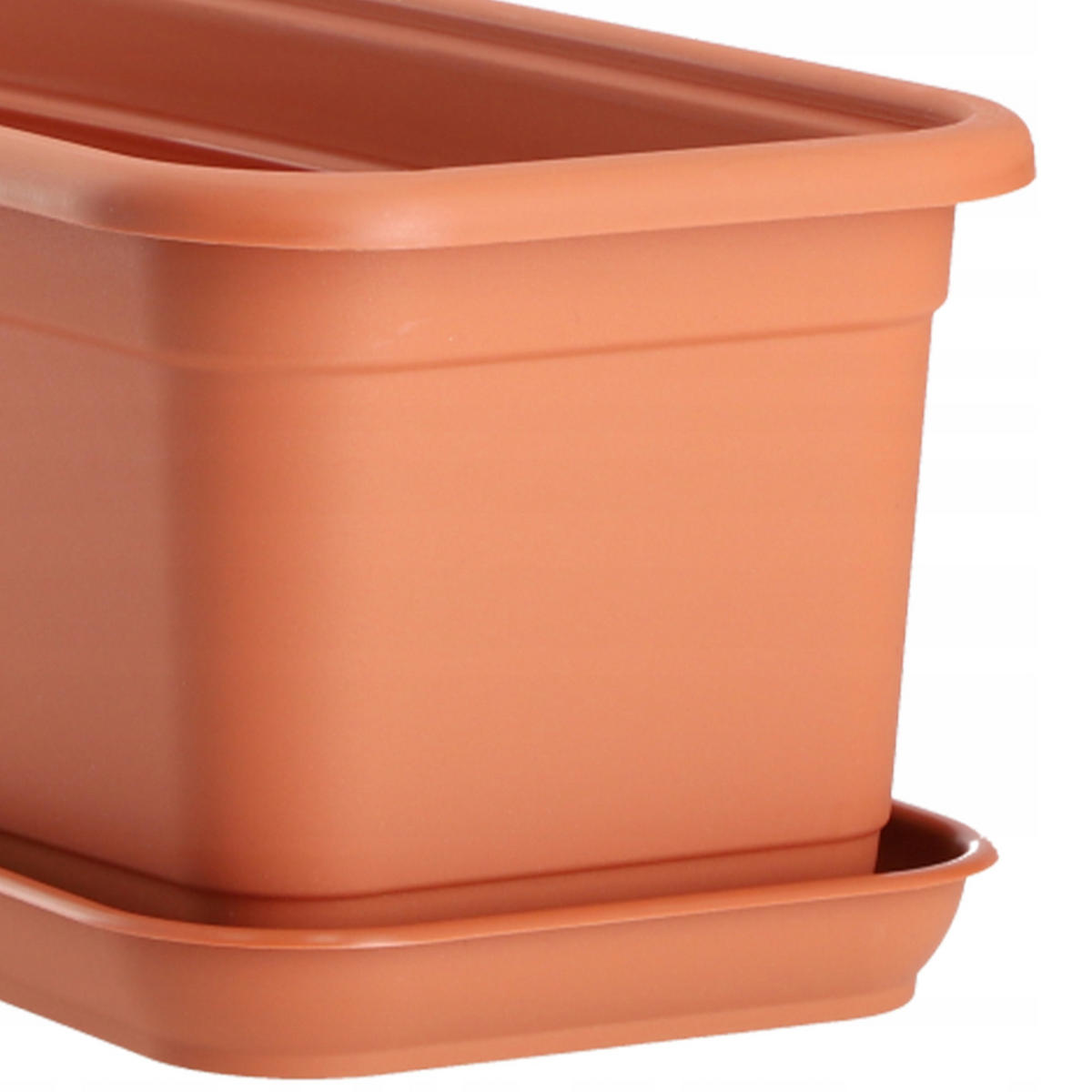 BALKONKASTEN mit Sockel 80 cm, Terrakotta - Terra cotta, Kunststoff (18/83cm) - KADAX
