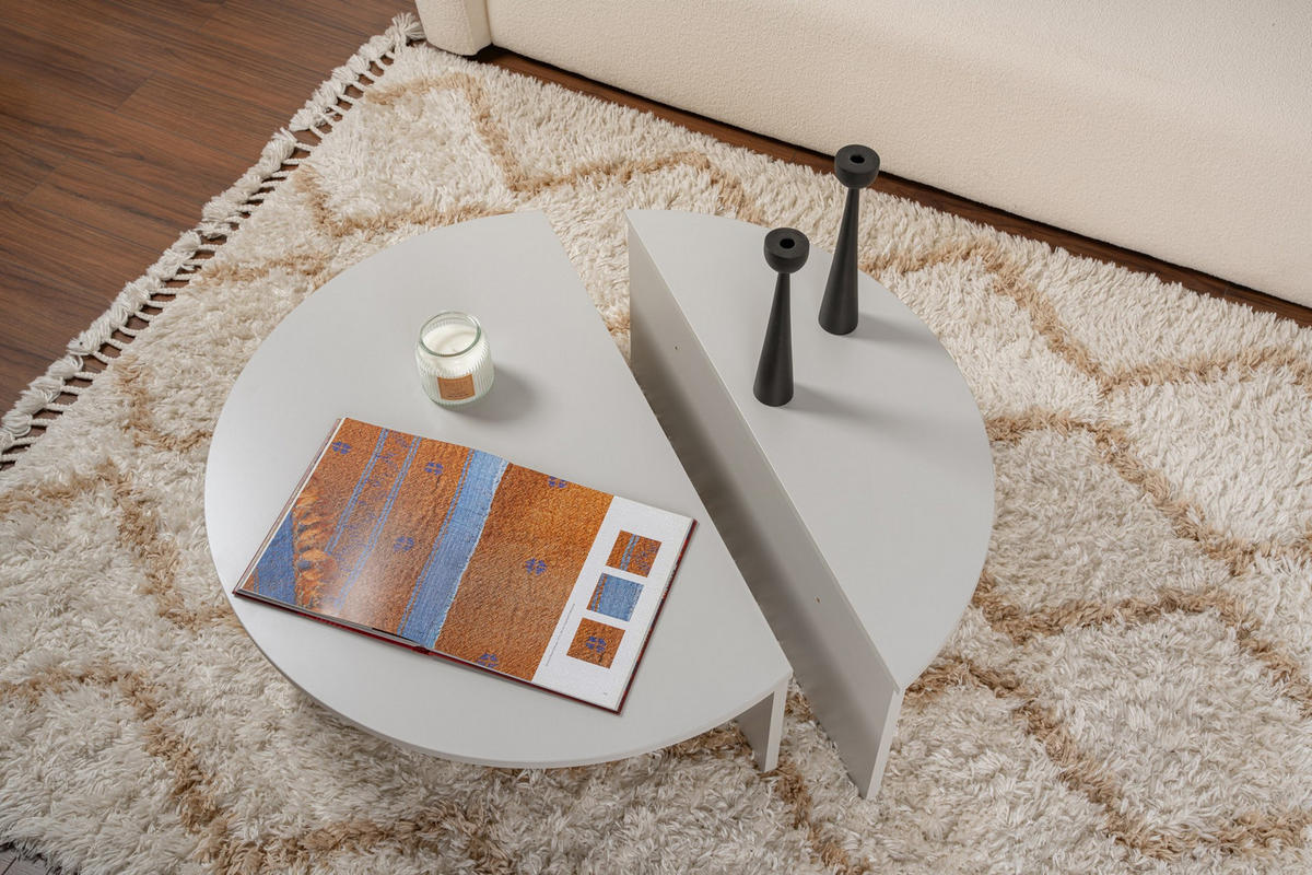 COUCHTISCH (2er-Set) orion 35/90/90 cm - Grau, Holzwerkstoff (90/90/35cm) - Calicosy