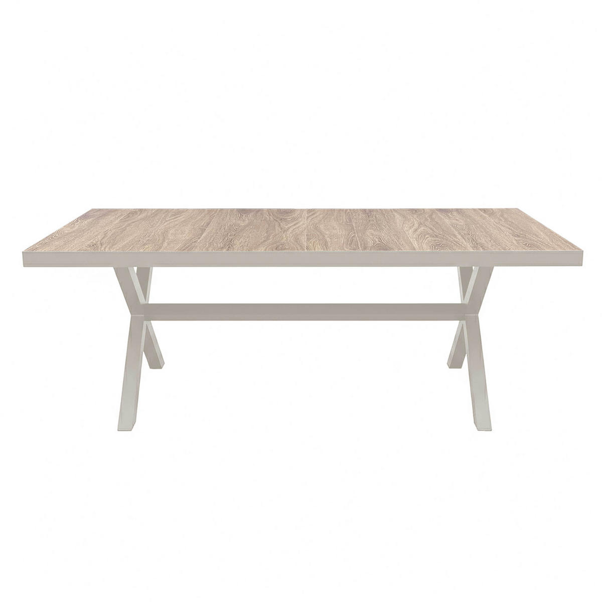 GARTENTISCH, Beige - Beige, Metall (201/100/74.5cm) - Oviala