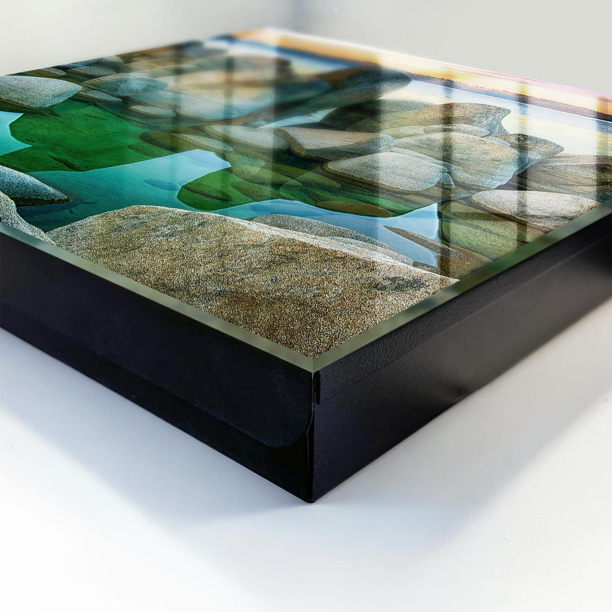 SCHLÜSSELBOX Schwarz 30x30 cm- Türöffnung nach rechts - Bergfrieden - Grün, Metall (30/30/5cm) - TULUP