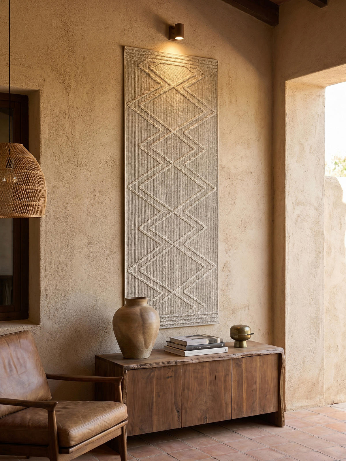 TEPPICH Outdoor IMST in Beige, im Boho-Stil, aus Polypropylen, 80 x 250 cm - Beige, Textil (250/80cm) - KADIMA DESIGN