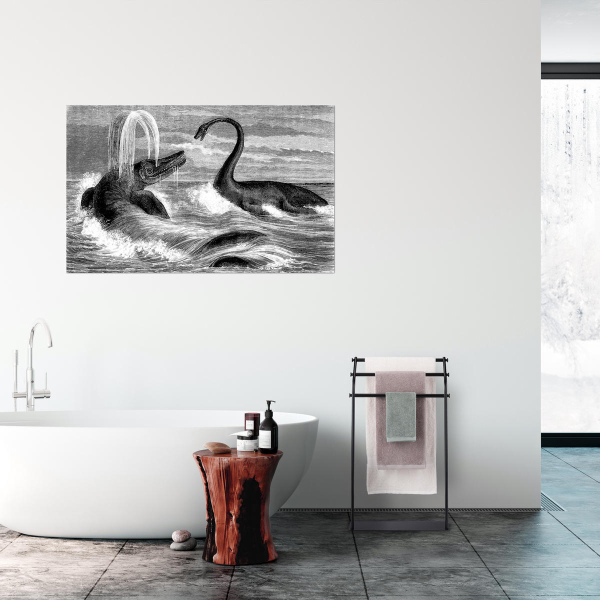 HANDTUCHSTÄNDER - Schwarz, Metall (51/86/19cm) - Relaxdays