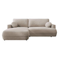 ECKSOFA Fuego L, Seite: Links - Creme/Schwarz, Holz/Kunststoff (260/168cm) - MIRJAN24