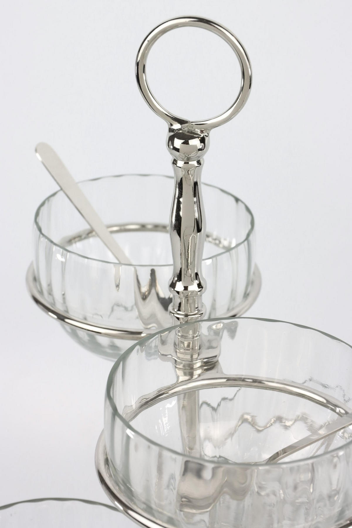 SCHALENSTÄNDER Table - Transparent, Metall (26/40cm) - FURNARO