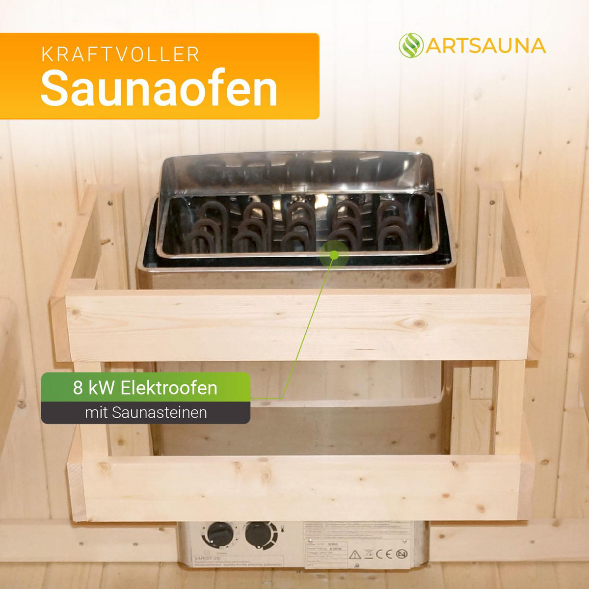 FASSSAUNA Nolvik XL inkl. Zubehör-Set - Naturfarben, Holz (185/194/220cm) - Artsauna