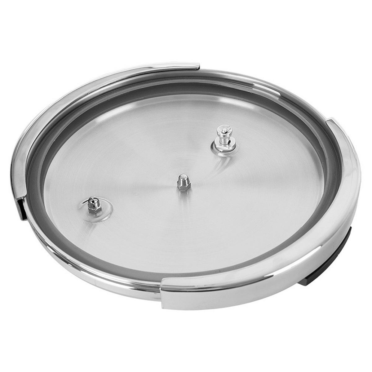 SCHNELLKOCHTOPF Storm mit Automatikverschluss silber - Silberfarben, Metall (5L) - Orion 