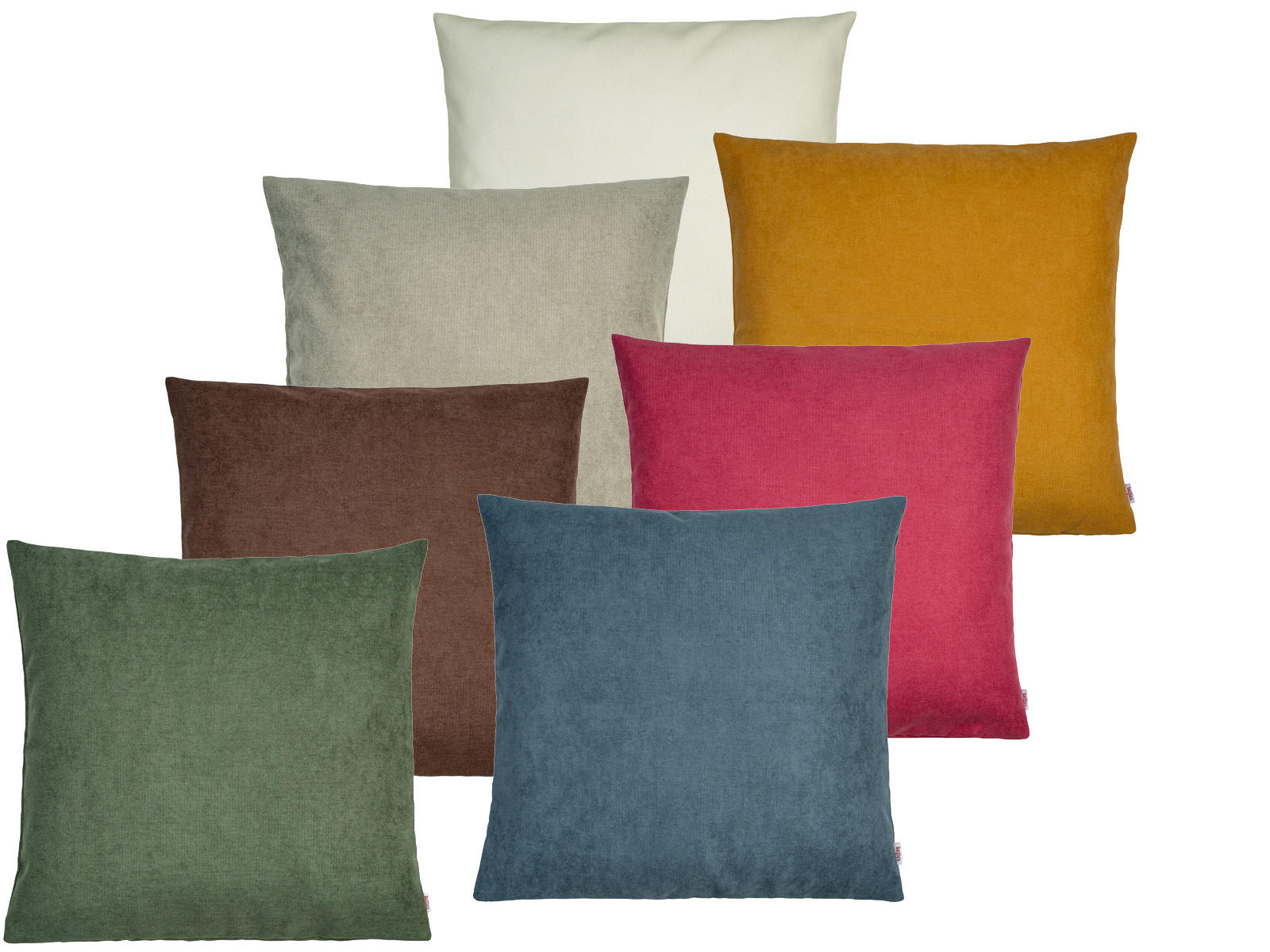 KISSENHÜLLE FarbTon Chenille-Haptik kaffe-braun 50/50 cm - Braun, Textil (50/50cm) - beties Heimtextil