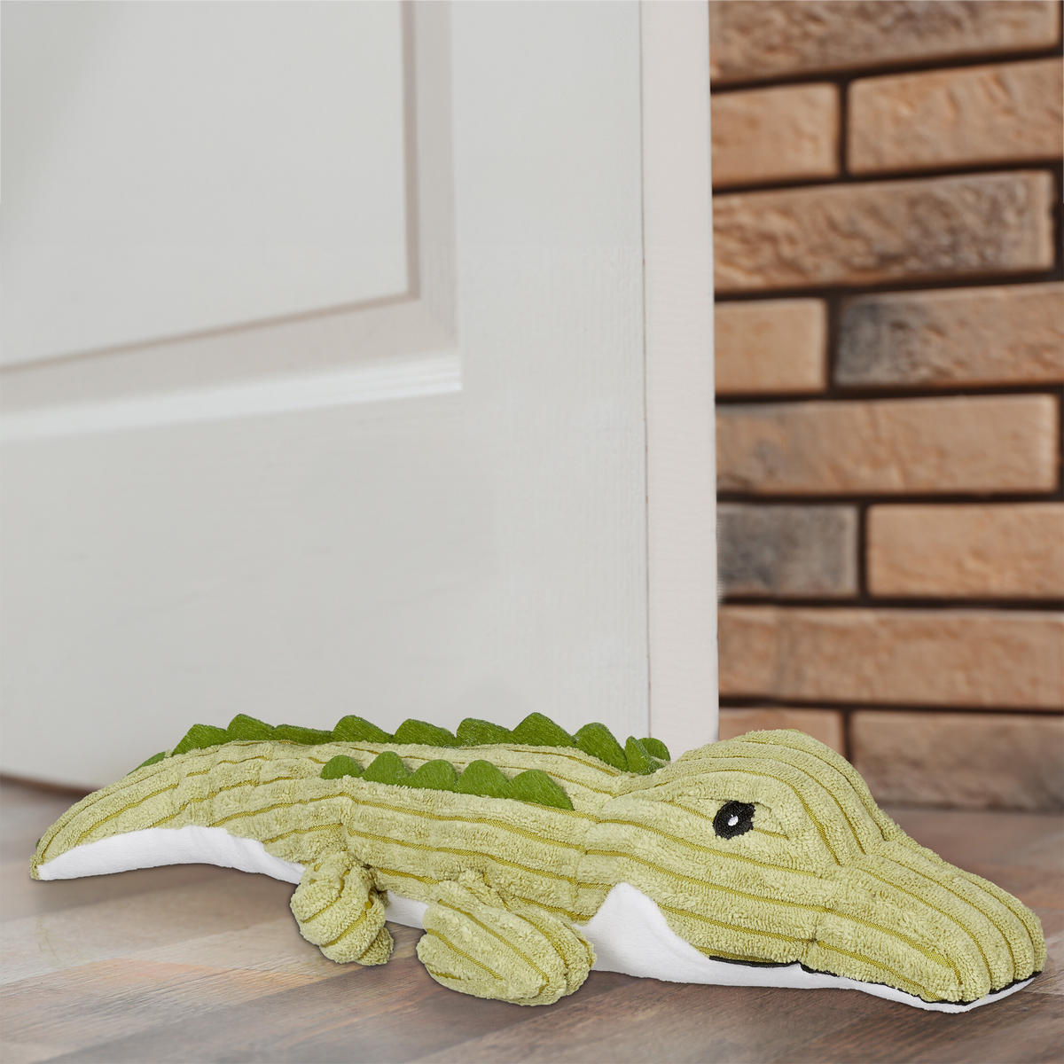 ZARÁŽKA Zelená Biela Krokodíl 8x45x16 cm - zelená, textil/plast (45/16cm) - Relaxdays