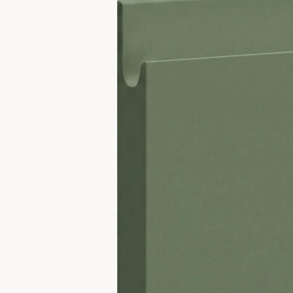 HÄNGESCHRANK Florence W2/50 Weiß / RAL 6013 schilfgrün matt 50 / 32,5 / 72cm - Türanschlag rechts - Weiß/Grün, Holz/Holzwerkstoff (50/72/32.5cm) - Feldmann-Wohnen