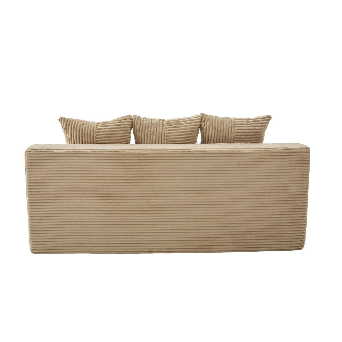 2-SITZER Bodensofa ausklappbar, Getränkehalter/Seitentaschen, Cord, hellbraun - Hellbraun, Textil (172/64/87cm) - LVHOM