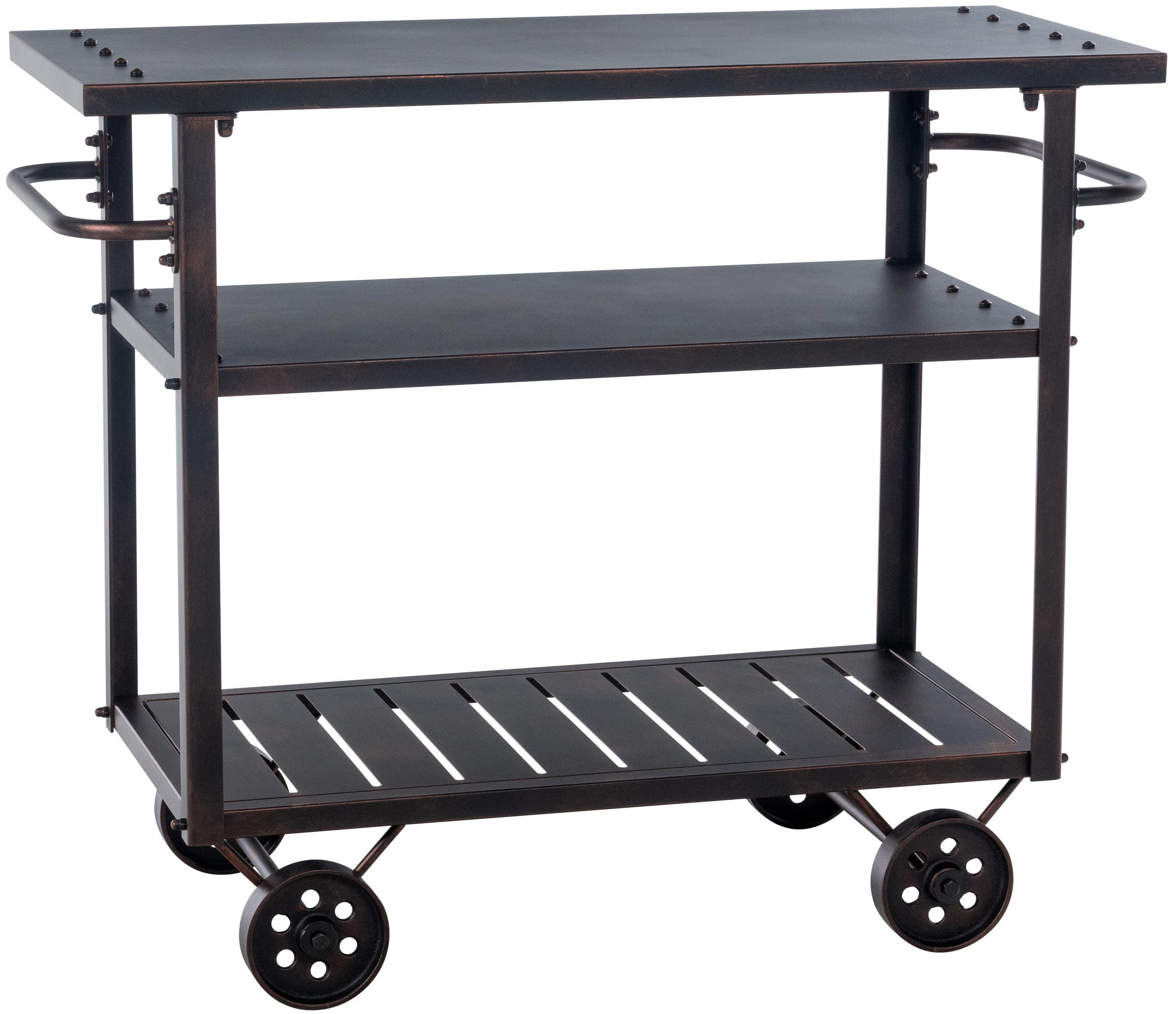 SERVIERWAGEN Metall bronze - Bronzefarben, Metall (96/78/40cm) - CLP